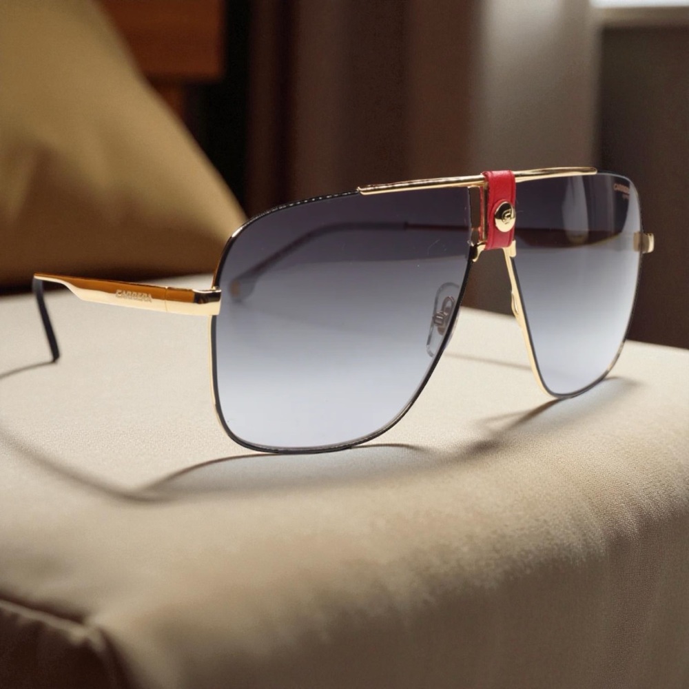 UNISEXY NWT Carrera 1018/S Y11 Gold Red Gradient Luxury Italian Sunglasses
